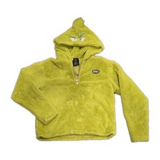 Dr Suess The Grinch Hoodie Plush 1/4 Zip Pullover FOREVER 21