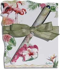 Lissom Design Note Pad and Pen Gift Set - Desk 2-Piece, Tropical Paradise 