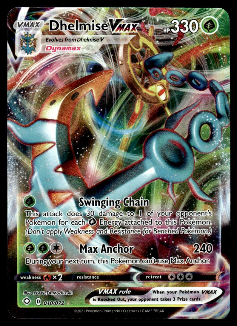 2021 Pokemon - Shining Fates - NM - Dhelmise VMAX Ultra Rare #10/72