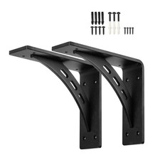 2x Metal L Brackets Multipurpose Metal Wall Shelf Brackets Wall Mounted Support
