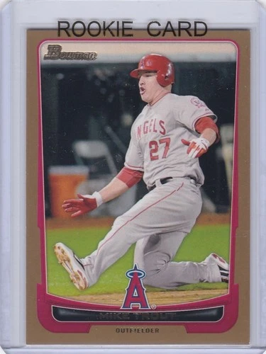 MIKE TROUT ROOKIE CARD Los Angeles Angels Baseball BOWMAN GOLD VERSION $$ MLB RC