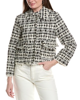 Silvian Heach Wool-Blend Tweed Jacket Women's