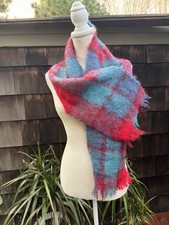 Vintage Prepoy Plaid Scarf Wool Mohair Oblong The Scotch House