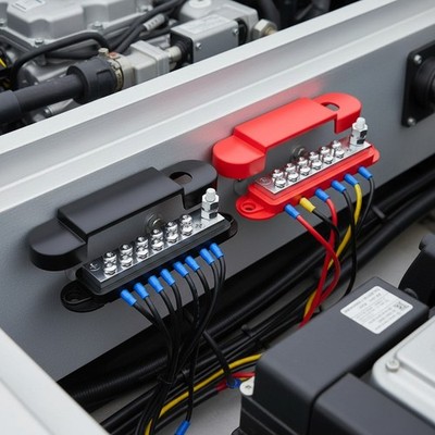 Heavy-Duty 12V Bus Bar 150A for Marine & Automotive Wiring - Safe Power Distr...