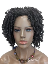 Fashion Synthetic Natural Look Spiral Twist Coily Wig Color Off Black 1B