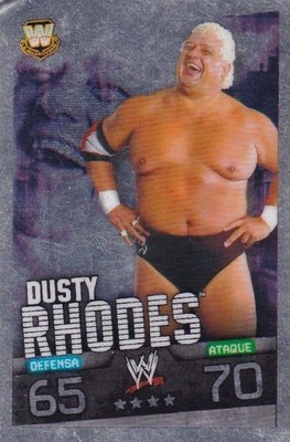 Dusty Rhodes 2009 Topps WWE Slam Attax Evolution Sabritas Mexican Promo Card WCW