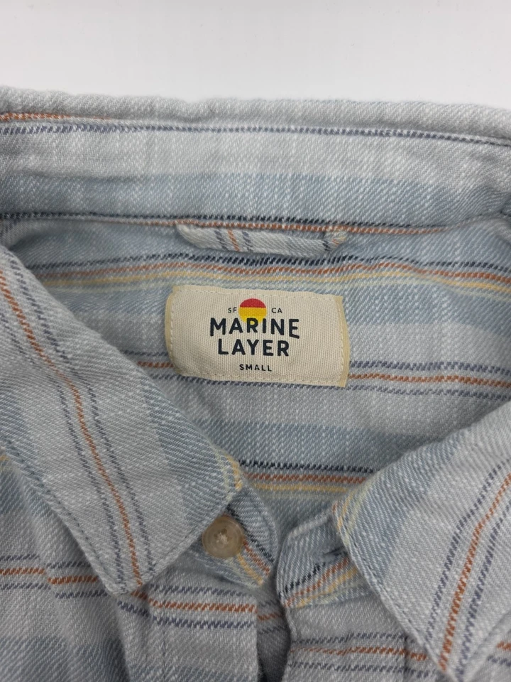 Marine Layer Button Up Shirt Men Small Pocket Cotton Wool Blend.#38813 - Image 3 of 4