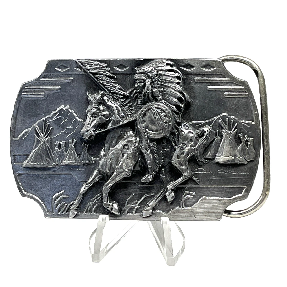 Vintage Bald Eagle Pewter Arroyo Grande Belt Buckle Navajo Aztec Zuni USA Made Arroyo Grande Buckle Co.Men main image 2