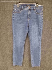 Ann Taylor Women's Blue The Skinny In Curvy Mid Rise Raw Hem Jeans NWT Sz 10P