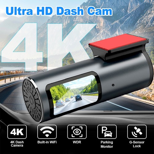 Mini Dash Cam Anteriore WIFI 4K HD Auto Dvr Fotocamera Registratore Dashcam con GPS Rigido