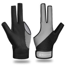 Riverruns Billiard Pool Glove for Left Hand 3 Finger, Snooker Cue Sport Glove...