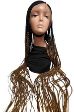 Synthetic Braided Wig ||Lemonade Braids Full Lace Front Wig With Edges|40 Inches