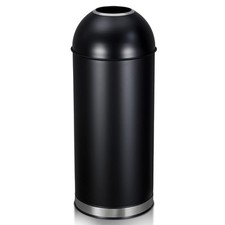 Open Top Trash Can 17Gal/65L Commercial Grade Commercial Brushed Stainless Steel