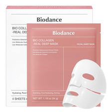 Bio-Collagen Real Deep Mask, Hydrating Overnight Hydrogel Mask, Pore Minimizing,