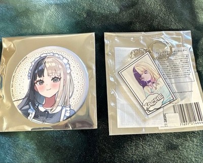 Needy Girl Overdose Kachie Maid Badge & Acrylic Keychain 2-Piece Set Unused