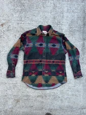 Vintage Woolrich Southwestern Outdoors Shirt Mens L Flannel Aztec Long Sleeve