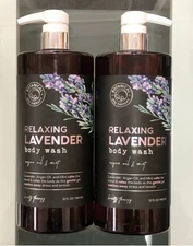 BOTANICAL SPA TWIN PACK! Calm & Relaxing LAVENDER Body Wash W/Argan Oil & Mint!