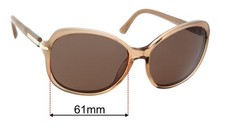 SFx Replacement Sunglass Lenses fits Prada SPR04N  PR04NS - 61mm Wide