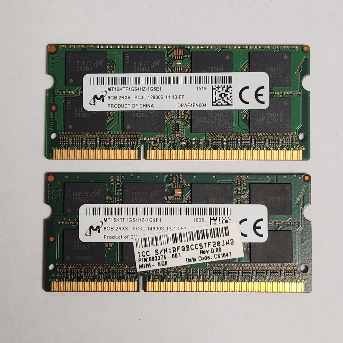 Las mejores ofertas en Micron DDR3 SDRAM de 8 GB de capacidad