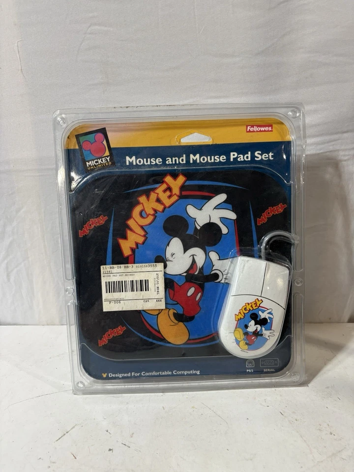 Fellowes Mickey Mouse Mouse & Mouse Pad Set Desktop Computer PS/2 Serial adapter - Image 2 of 4