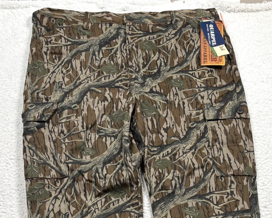 VTG Commander Mossy Oak Camo Pant Men XL 42-44 Quarpel Water Repel Made USA RARE - Image 2 of 4