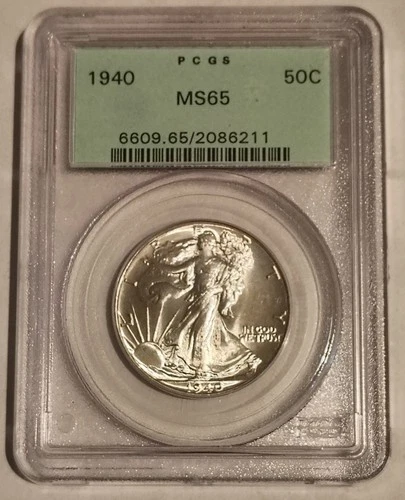 1940 Liberty Walking Silver Half Dollar PCGS MS 65