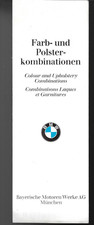 Bmw Colour Trim 1968-1969 Uk Market Brochure 1600 2002 1800 2000 2500 2800 Cs