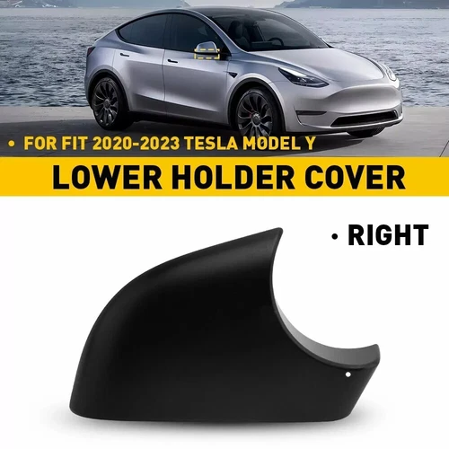 Right Side View Mirror Lower Cover Cap Holder Black for TESLA MODEL Y 2020-2023