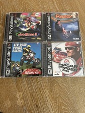 PlayStation 1 Game Lot (4) Jet Moto Razor Nascar ATV