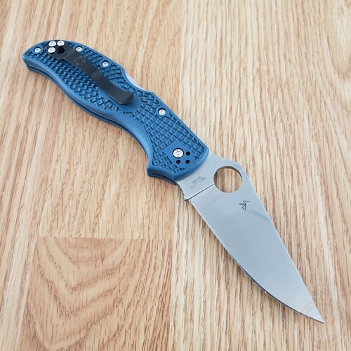 Spyderco Stretch 2 Folding Knife 3.5" K390 Tool Steel Blade Blue FRN Handle - Picture 6 of 12