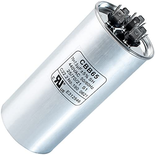 70 + 7.5 MFD uf 370 or 440 Volt VAC Round Dual Run Capacitor by  - Compatible  - Picture 1 of 7