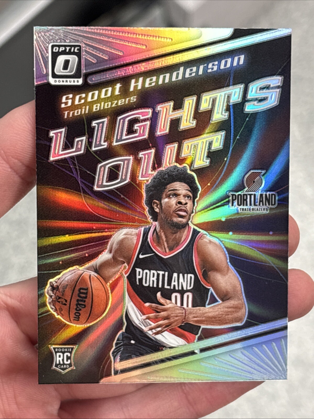 2023-24 Donruss Optic #14 SCOOT HENDERSON Lights Out Holo TRAILBLAZERS
