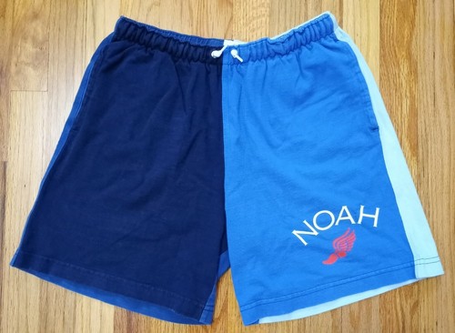 Noah NYC winged foot rugby shorts blue 