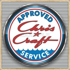 CHRIS CRAFT BOATS OLD SIGN REMAKE SQUARE ALUMINUM SIZE OPTION UP TO 36" X 36"