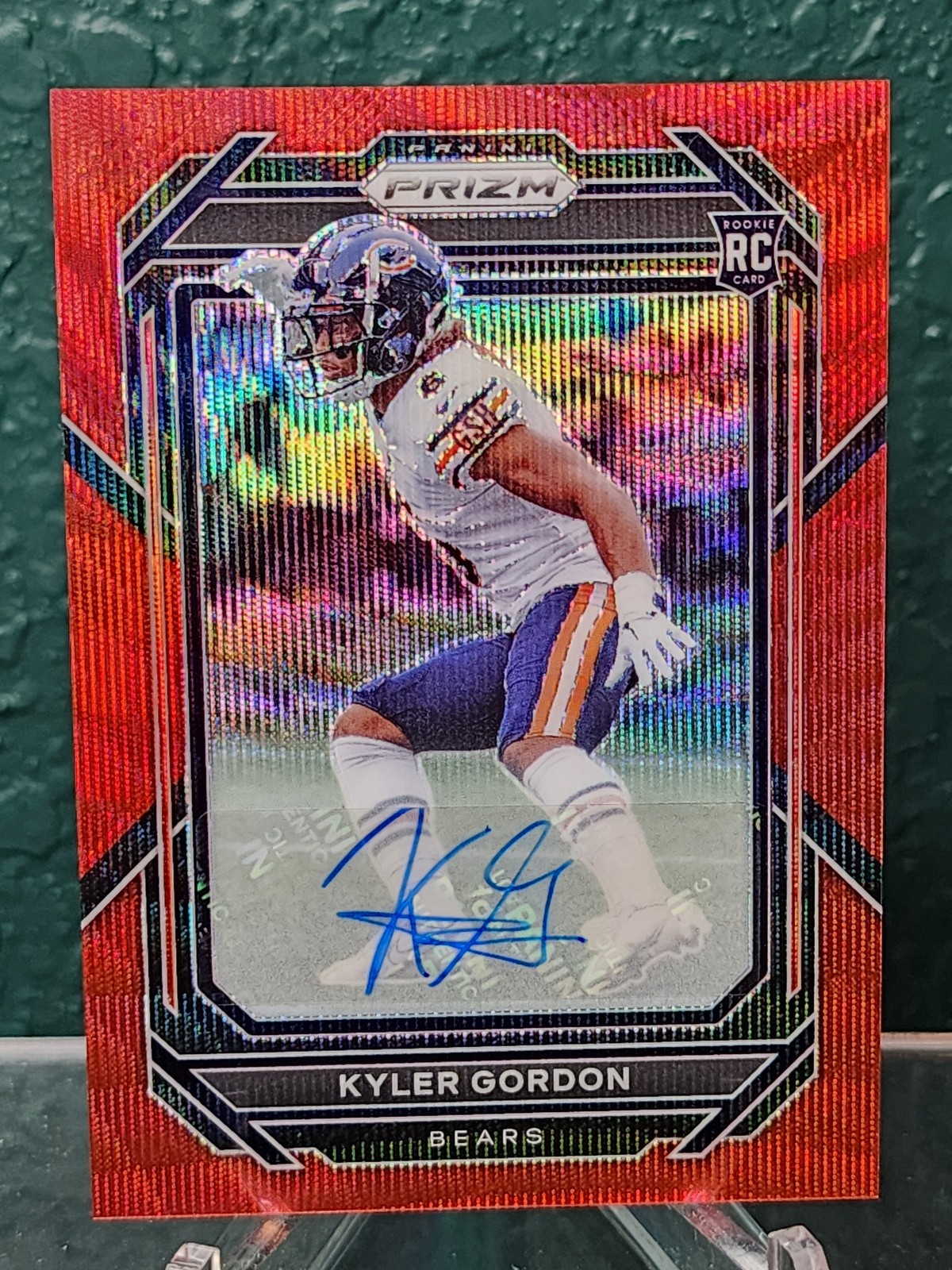 2022 Panini Prizm #385 Kyler Gordon Rookie Autographs Prizm Red Wave #/149