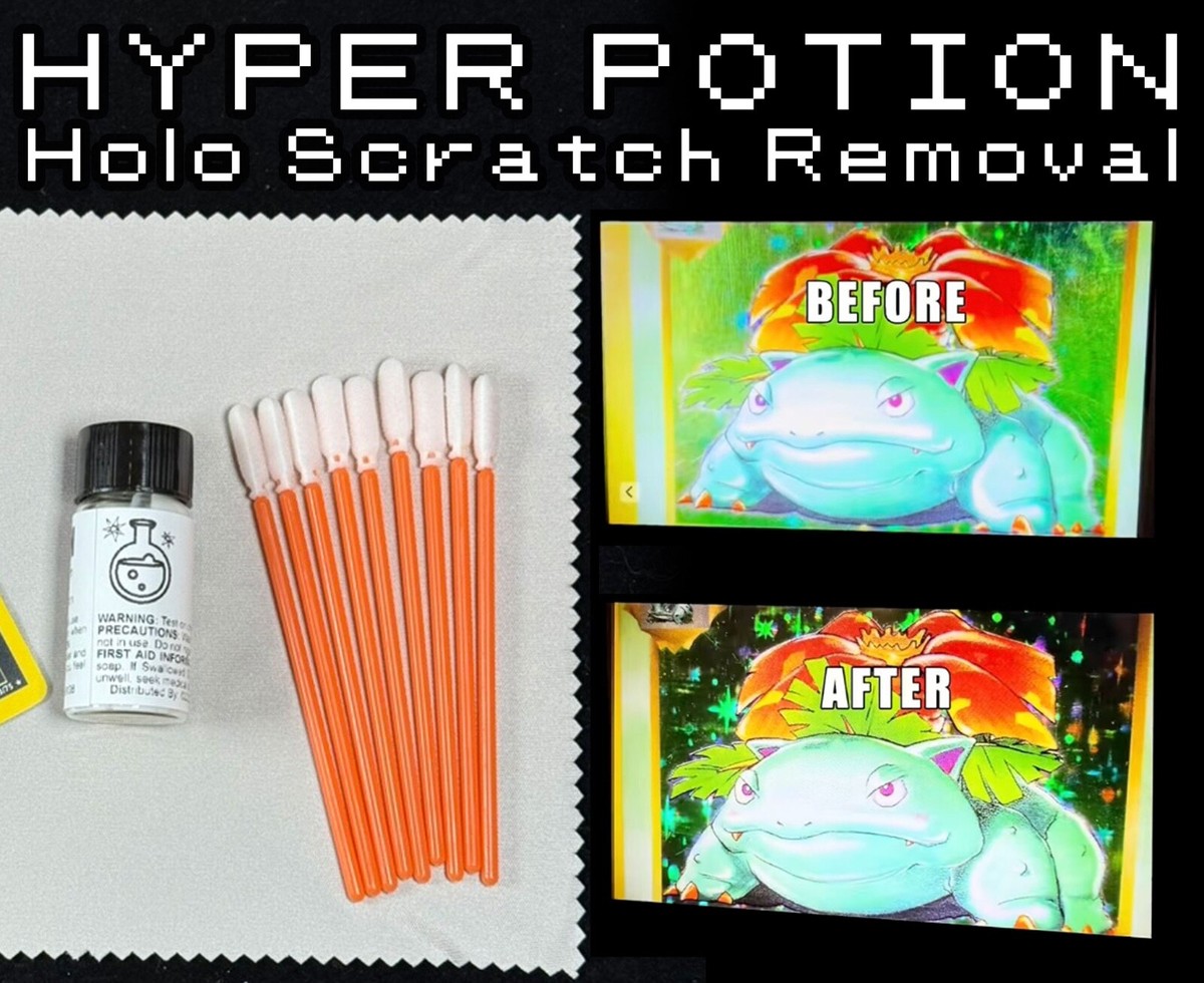 HYPER POTION  Pokemon Card Holo Scratch Reducing Cream  Works for  Grading! | eBay