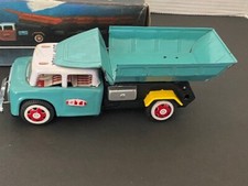 Vintage 1960's Friction Blue STI Dump Truck in Box-Rare - MF717