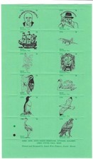 GB 1976 Exeter Christmas Post Sheet, Green, Winston Churchill Birds etc UNM/MNH