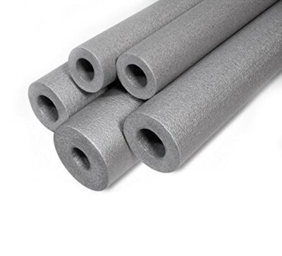 Rohrisolierschaum grau 15 mm / 9 mm Länge - 1 Meter stark Rundrohr Lagging