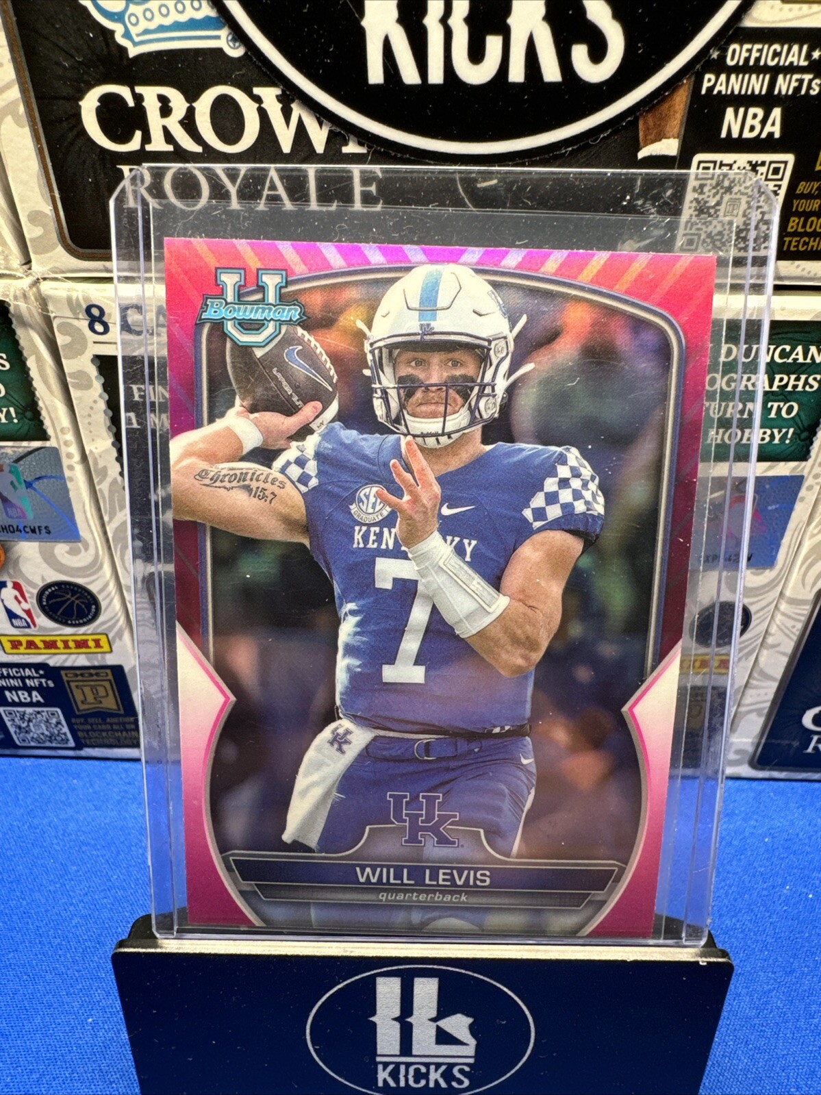 2022 Bowman University Chrome - Pink Refractor #5 Will Levis (RC)