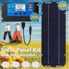 30 Watts Solar Panel 12V Trickle Charger Battery Charger Kit with 30A Controller