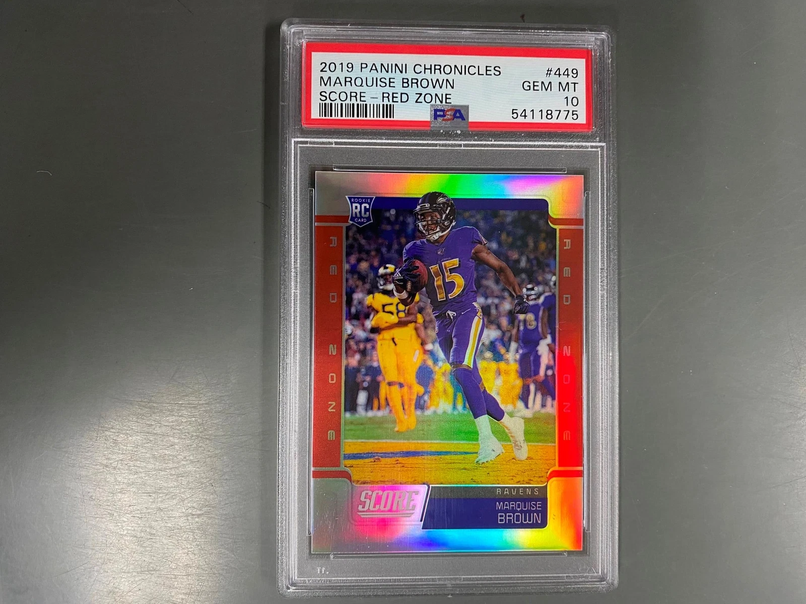 Marquise Brown Panini Chronicles Score Update Rookies #449 Red Zone