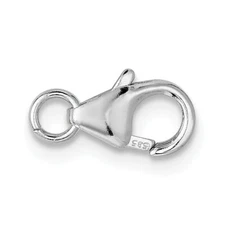 14K White Gold Lobster Clasp w/Jump Ring 10.2mm
