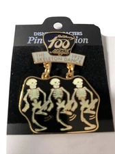 Disney Tokyo Japan Mickey & Pals 100 years of magic Skeleton dance pin 