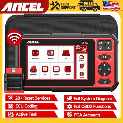 ANCEL DS300 Code Reader BT OBD2 Scanner Diagnostic Tool Active Test ECU Coding