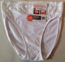 NWT WARNER'S NO PINCHING NO PROBLEM WHITE LACE BRIEF PANTY 2091P SMALL 11.50