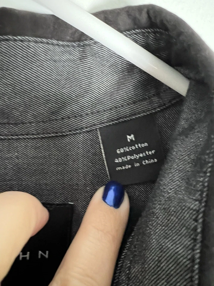 Sean John Button Up Shirt Men’s Size Medium M Black White Color Block Y2K 90s - Image 3 of 4