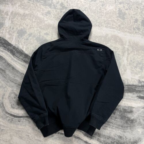 Vintage Oakley Canvas Utility Field Jacket Navy Size Medium Hooded Bomber Jacket - Picture 7 of 8