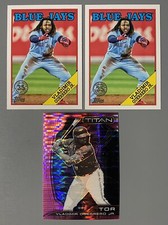2 Vladimir Guerrero Jr 2022 Panini Titan Pink Pulsar, 2 2023 Topps 1988 Redux