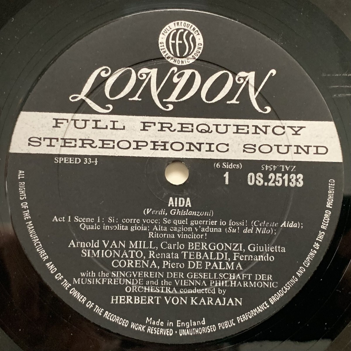 VERDI Aida - Tebaldi, KARAJAN - LONDON BLUEBACK OSA-1313 ST WB DG